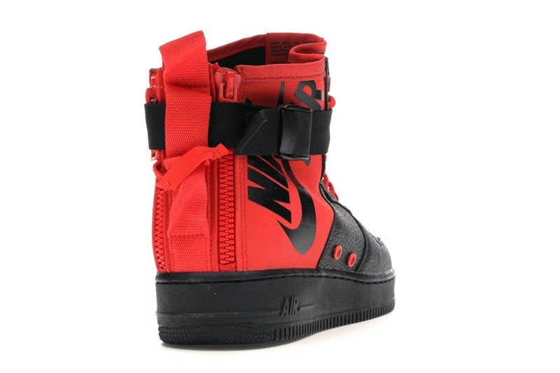 Nike SF Air Force 1 Mid Habanero Red Black