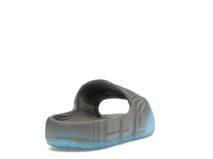 adidas Adilette 22 Slides Grey Semi Blue Burst Mel Core Black