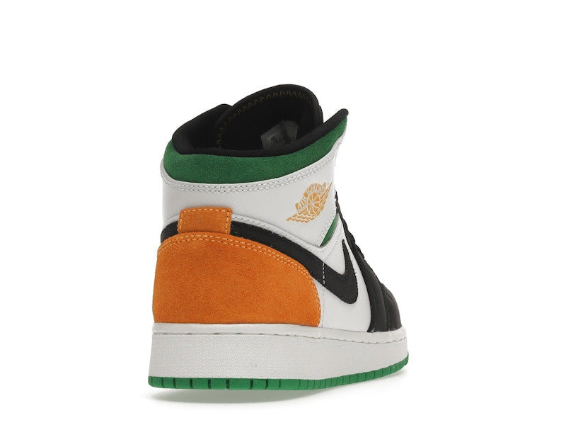 Jordan 1 Mid SE White Laser Orange Lucky Green (GS)