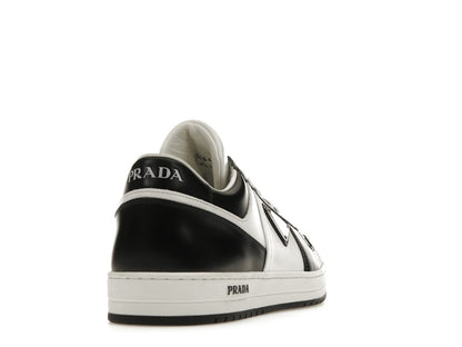 Prada Downtown Low Top Sneakers Leather White Black