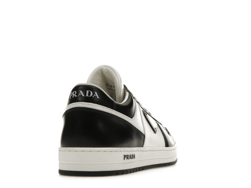 Prada Downtown Low Top Sneakers Leather White Black