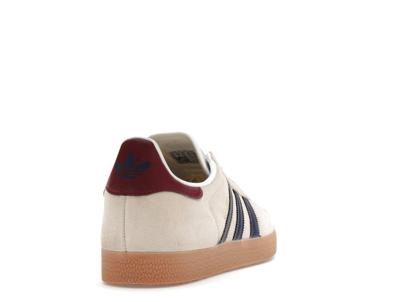 adidas Gazelle Beige Dark Blue Collegiate Burgundy