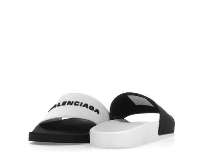 Balenciaga Pool Slides White Black (Women's)