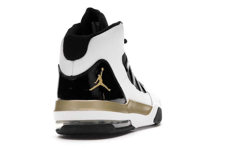 Jordan Max Aura White Metallic Gold Black