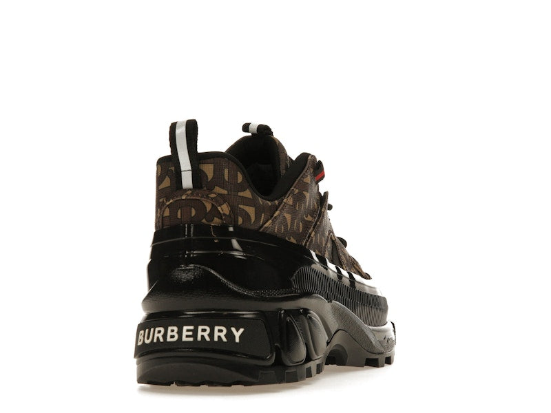Burberry Arthur Monogram Print Black Bridle Brown