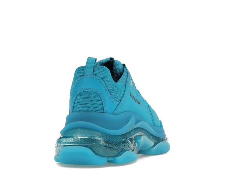 Balenciaga Triple S Clear Sole Teal Blue