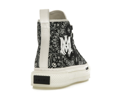 AMIRI Bandana Court Hi-top Sneaker Black White (Women's)