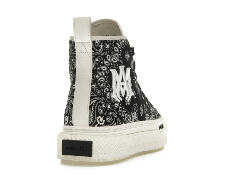 AMIRI Bandana Court Hi-top Sneaker Black White (Women's)