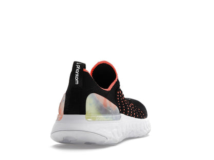 Nike React Phantom Run Flyknit Premium Black Bright Mango (Women's)