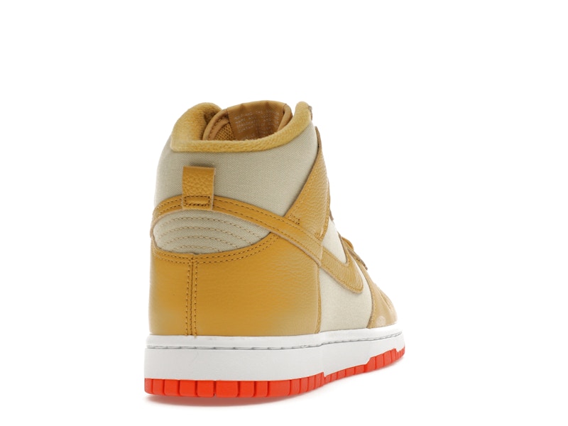 Nike Dunk High Wheat Gold Safety Orange