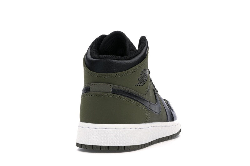 Jordan 1 Mid Olive Canvas Black (GS)