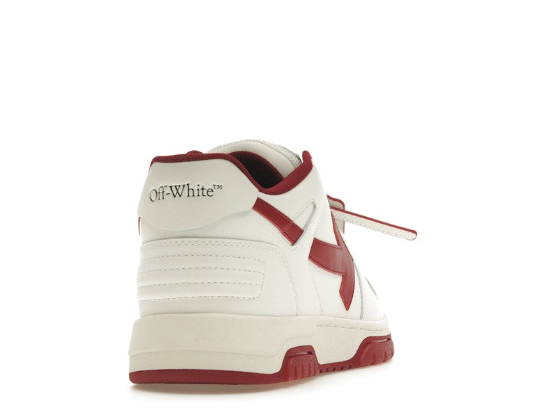 OFF-WHITE Out Of Office OOO Low Tops White Red White Tag