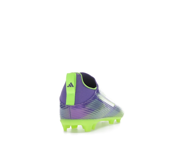 adidas F50 League Laceless FG/MG Purple Rush Cloud White Lucid Lemon (GS)