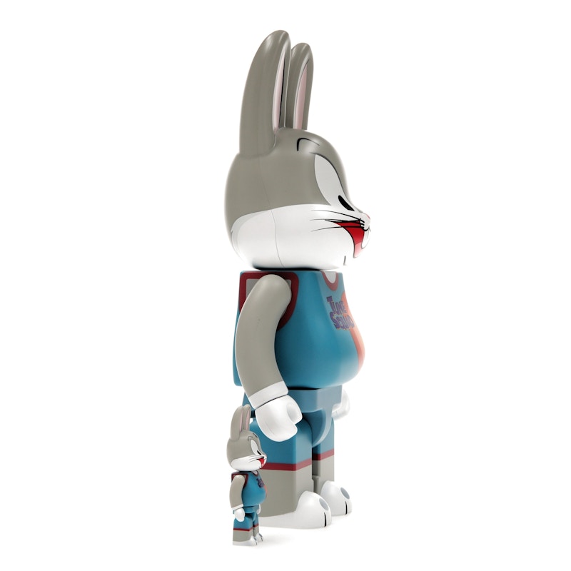 Bearbrick x Space Jam: A New Legacy Rabbrick Bugs Bunny 100% & 400% Set Grey