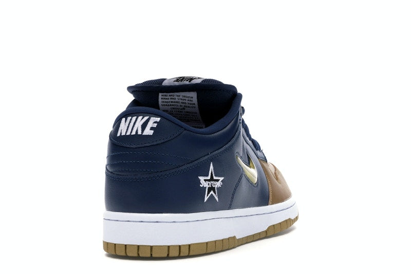 Nike SB Dunk Low Supreme Jewel Swoosh Gold