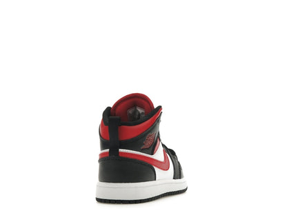 Jordan 1 Mid Black Fire Red (PS)