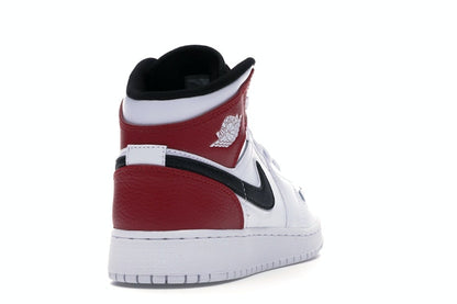 Jordan 1 Mid White Black Gym Red (GS)