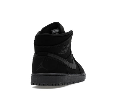 Jordan 1 Mid Black Black White