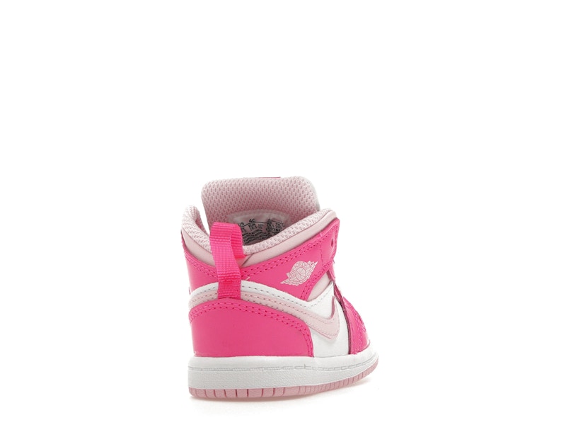 Jordan 1 Mid White Fierce Pink (TD)