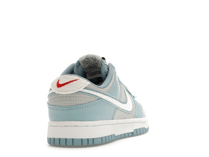 Nike Dunk Low Retro Fleece Swoosh Worn Blue
