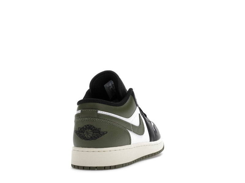 Jordan 1 Low Black Toe Medium Olive (GS)