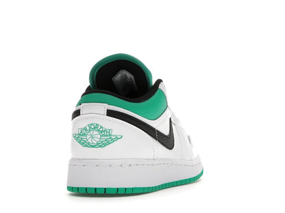 Jordan 1 Low White Lucky Green Tumbled Leather (GS)