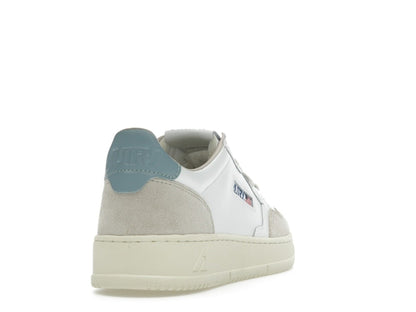 Autry Medalist Leather Low White Silver Blue