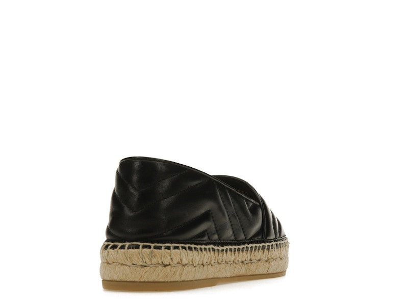 Gucci Double G Espadrille Black Leather