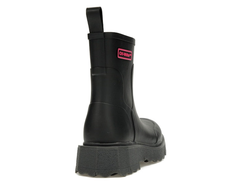 OFF-WHITE Rubber Rain Boot Black