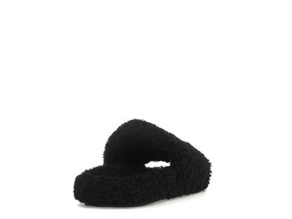 Balenciaga Paris Furry Slide Black (Women's)