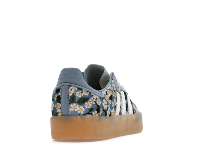 adidas Sambae Liberty London Floral Embroidery Blue Cream White (Women's)