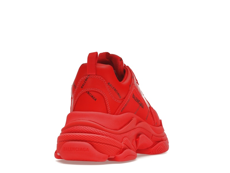 Balenciaga Triple S Allover Logo Red