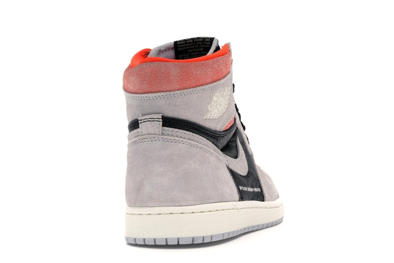 Jordan 1 Retro High Neutral Grey Hyper Crimson