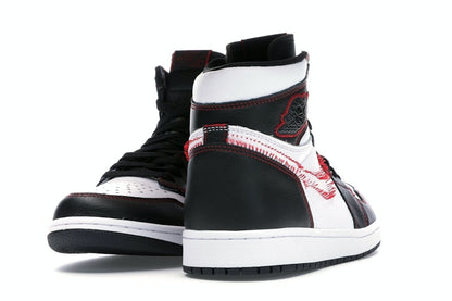 Jordan 1 Retro High Defiant White Black Gym Red