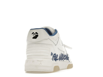 OFF-WHITE Out Of Office "OOO" Low Tops For Walking White White Dark Blue SS22
