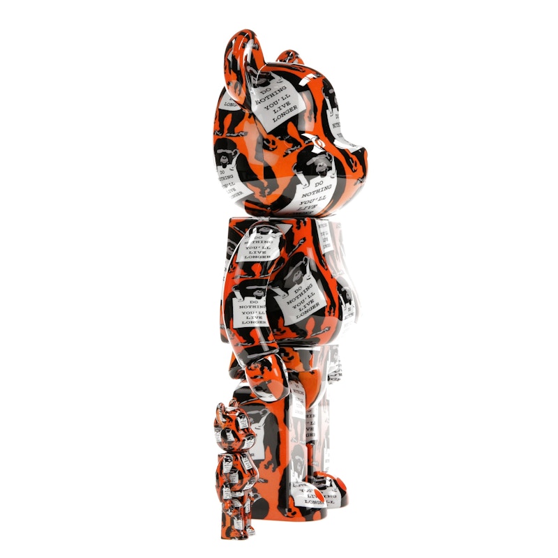 Bearbrick Monkey Sign 100% & 400% Set Orange