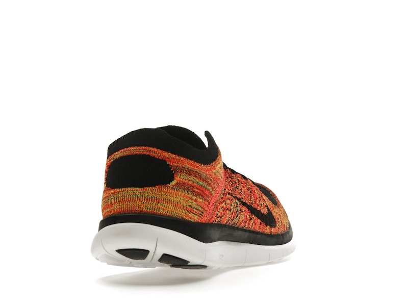 Nike Free Flyknit 4.0 Black Volt Bright Crimson