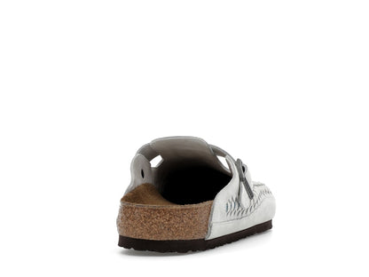 Birkenstock Boston Braided Suede Kith Antique White Tie Dye