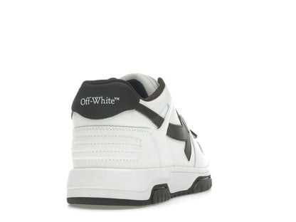 OFF-WHITE Out Of Office OOO Low Tops White Brown