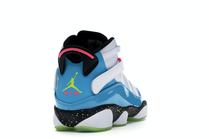 Jordan 6 Rings White Light Blue Fury Cyber