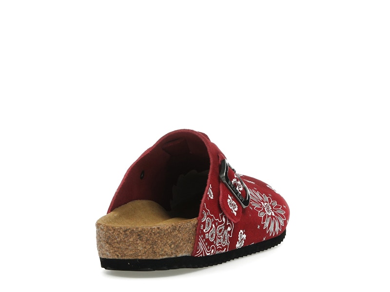 Bravest Studios Suede Paisley Clogs Burgundy