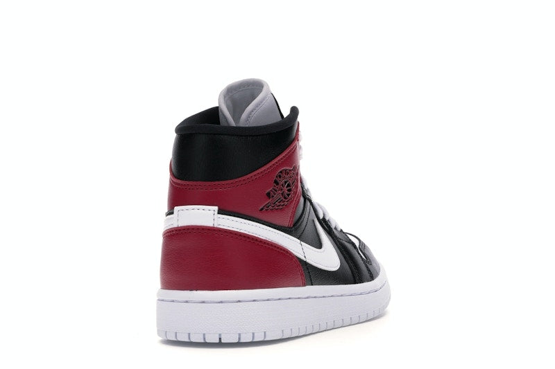 Jordan 1 Mid Black Noble Red (Women's)