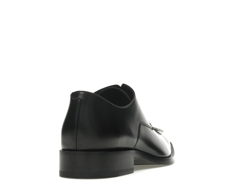 Balenciaga Rim Derby Shoes Black Leather