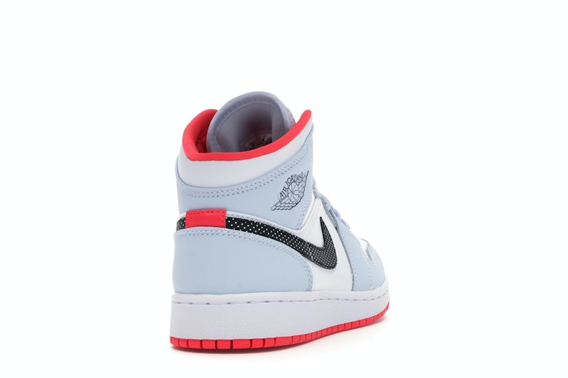 Jordan 1 Mid Half Blue Polka Dot Swoosh (GS)