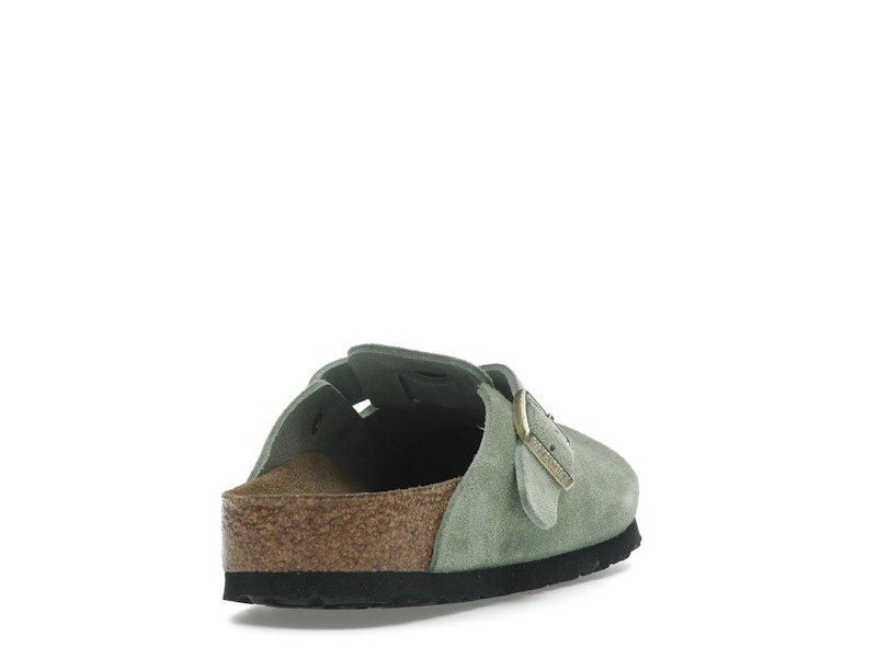 Birkenstock Boston Soft Footbed Suede Green Tea (Narrow Fit)