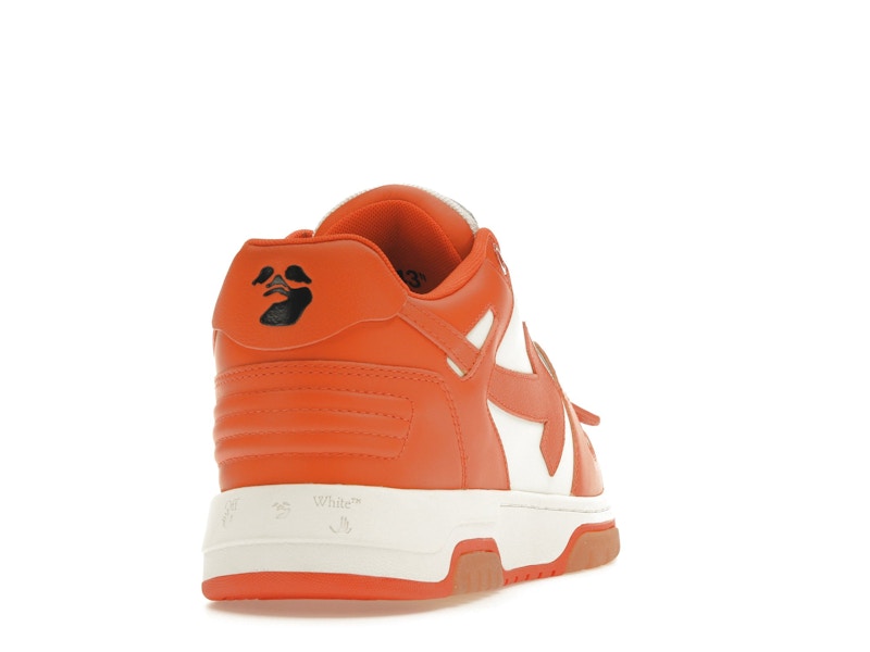 OFF-WHITE Out Of Office OOO Low Tops White Orange
