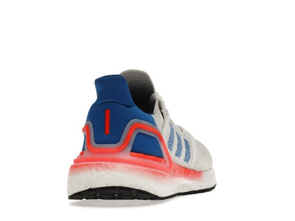 adidas Ultra Boost 20 White Glory Blue Solar Red
