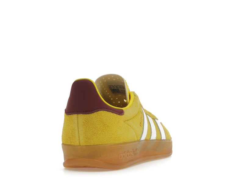 adidas Gazelle Indoor Bright Yellow Collegiate Burgundy (Women's)