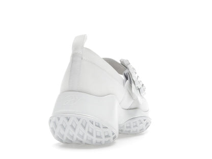Roger Vivier Viv' Run Babies White Crystal Buckle (Women's)
