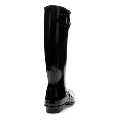 Hunter Original Tall Gloss Rain Boots Black (Women's)